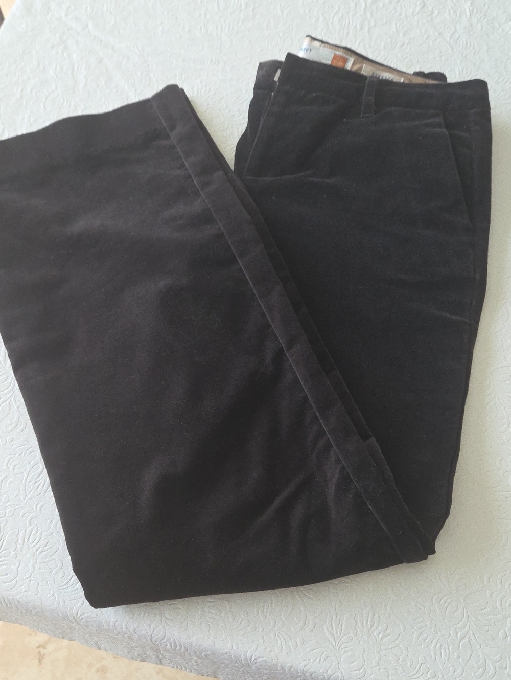 Old Navy Black Velour  Straight-Leg Pants